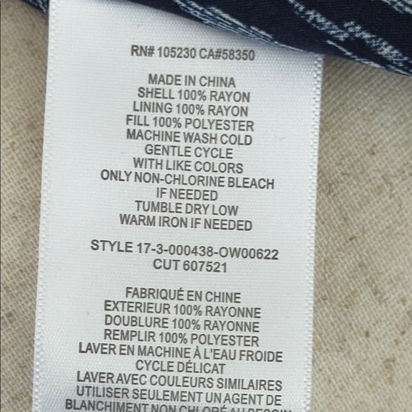 SOFT JOIE Blue Patterned Women's Jacket, medium - Picture 8 of 8